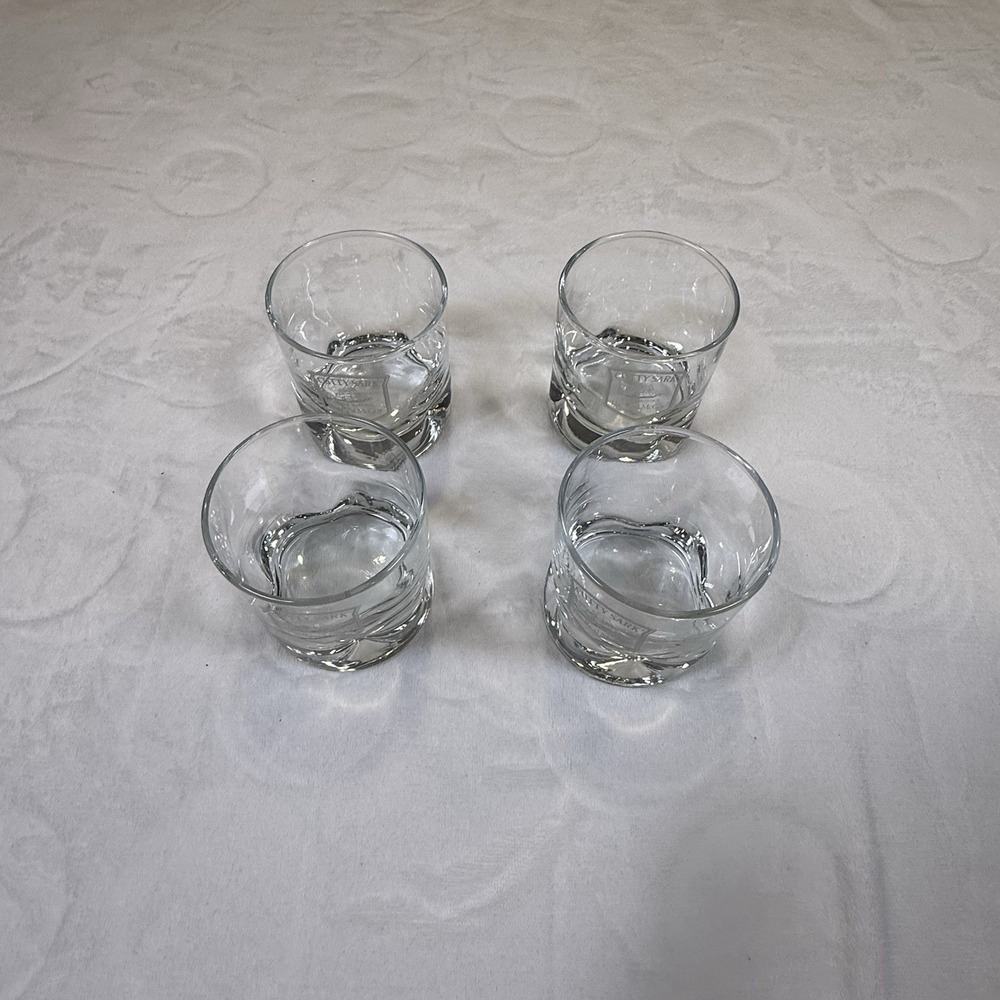 Vintage Cutty Sark The Real McCoy Scotch Whisky Rocks Glasses Set of 4 Barware